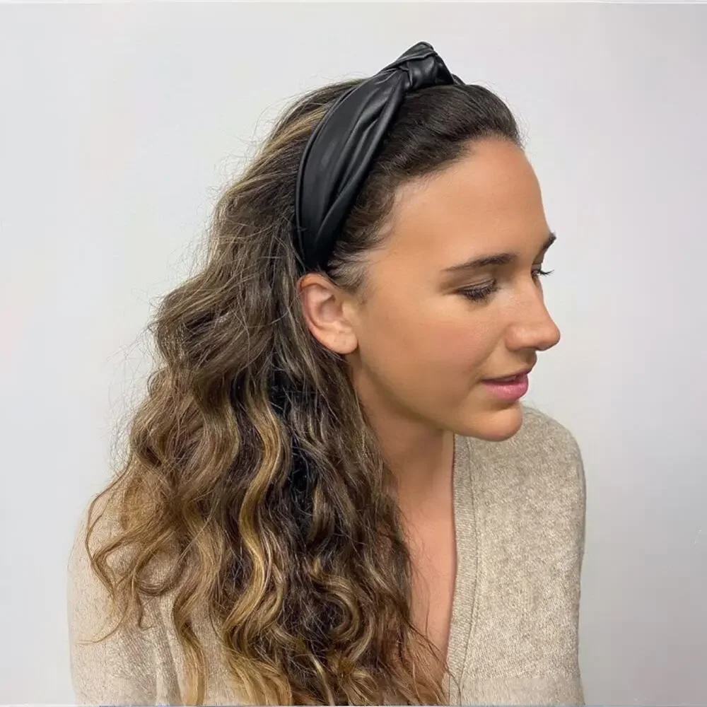 Faux Leather Knotted Headband